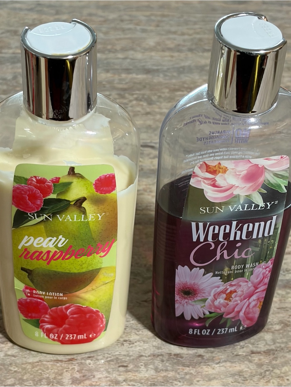 Melaleuca Sun Valley Pear Raspberry Body Lotion & Weekend Chic Body Wash Duo